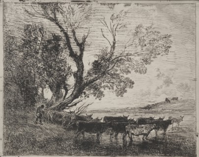 The Ford, original impression 1862, printed in 1921. Charles François Daubigny (French, 1817-1878).