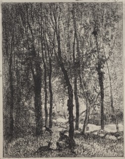 The Goatherd Girl, original impression 1862, printed in 1921. Charles François Daubigny (French,