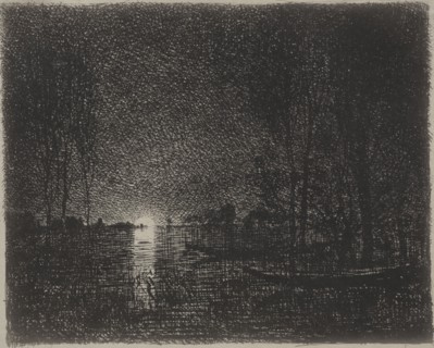 Nightpiece, original impression 1862, printed in 1921. Charles François Daubigny (French,