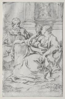 The Holy Family. Guido Reni (Italian, 1575-1642). Etching