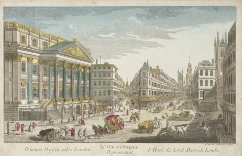 Residence of the Lord Mayor of London, 18th Century. England, 18th century. Engraving