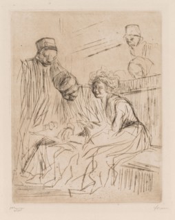 Reading of the Barrister's Brief. Jean Louis Forain (French, 1852-1931). Etching