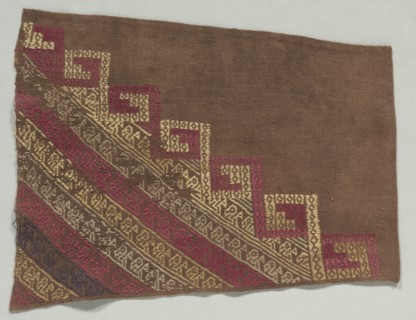 Fragment, c. 1100-1400. Peru, Central Coast, Chancay, 12th-15th century. Tabby, brocaded; cotton;