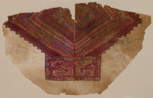 Tapestry-woven Yoke from a Tunic, 800-1200?. Central Andes, North Central Coast, Moche-Wari Style.