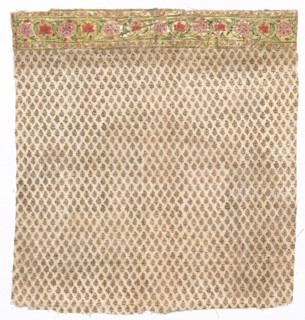 Fragment of a Draped Garment worn by Members of Court for Festive Occasions, late 1700s or early