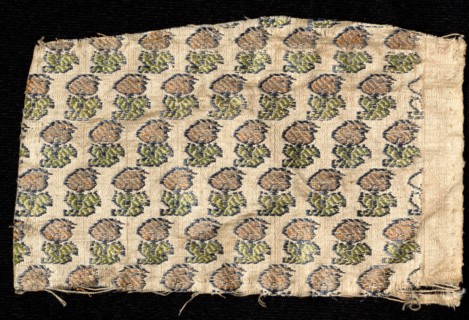 Fragment, 1800s. India, 19th century. Brocade; silk and metal; overall: 8.3 x 13.3 cm (3 1/4 x 5