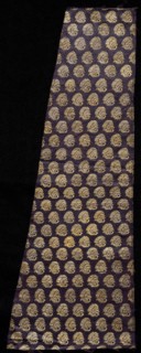 Fragment, 1800s. India, 19th century. Brocade; satin ground with silver; overall: 39.4 x 14.6 cm