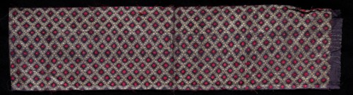 Fragment, 1800s. India, 19th century. Brocade; silk and metal; overall: 10.3 x 41 cm (4 1/16 x 16