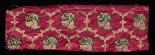 Fragment, 1800s. India, Gulbarga ?, 19th century. Brocade; silk and metal; overall: 6.4 x 21.6 cm