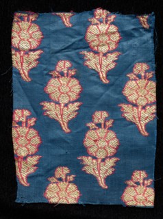 Brocade, 1800s. India, Benares ?, 19th century. Brocade, "kimkhwab"; silk and gold; overall: 12.7 x