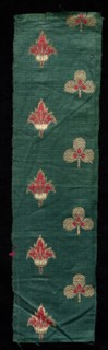 Fragment, 1800s. India, 19th century. Brocade; silk and metal; overall: 30.5 x 7.6 cm (12 x 3 in.).