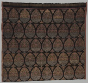 Fragment, 1800s. India, Benares, 19th century. Brocade, "kimkhwab"; silk with gold and silver;