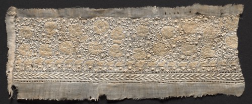 Fragment of a Cap Band, late 1800s. India, Lucknow, late 19th century. Embroidery ("chikan" type);