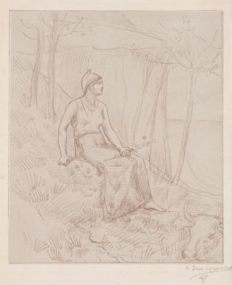 Normandy. Pierre Puvis de Chavannes (French, 1824-1898). Lithograph