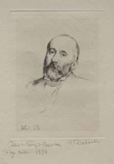 Puvis de Chavannes, 1876. Marcellin Gilbert Desboutin (French, 1823-1902). Etching