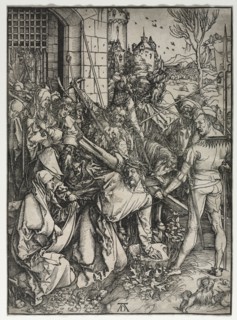 The Great Passion:  Christ Bearing the Cross. Albrecht Dürer (German, 1471-1528). Woodcut