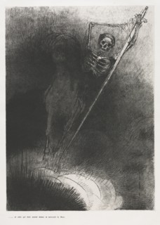 The Apocalypse of Saint John:  And he who rose up called himself death, 1899. Odilon Redon (French,