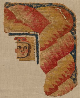 Fragment, Probably an Ornament from a Large Curtain, late 400s. Egypt, Byzantine period, late 5th