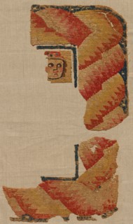 Fragment, Probably an Ornament from a Large Curtain, late 400s. Egypt, Byzantine period, late 5th