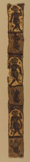 Ornamental Shoulder Bands from a Tunic, 500s. Egypt, Byzantine period, 6th century. Tapestry weave