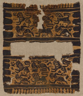 Fragment, Sleeve Ornament from a Tunic, early 600s. Egypt, Byzantine period, early 7th century.
