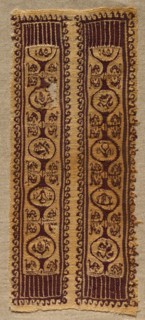 Fragment, Sleeve Ornament from a Tunic, 400s - 600s. Egypt, Byzantine period, 5th - 7th century.