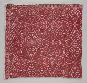Fragment of a Pillow Cover, 1600s - 1700s. Greece, Cyclades Islands, Naxos, 17th-18th century.