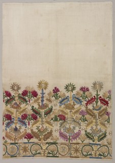 Fragment of a Skirt Border, 1600s - 1700s. Greece, Crete, 17th-18th century. Embroidery: silk on