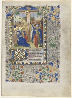 Leaf from a Book of Hours: The Crucifixion (Hours of the Cross), c. 1435. France (Angers, Nantes,