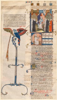 Leaf Excised from a "Decretum" by Gratian: Initial C[anonici cuiusdam ecclesiae] with a Seated
