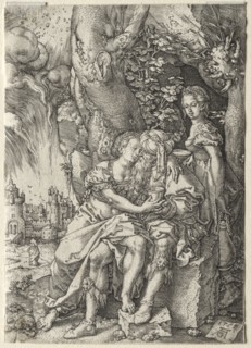 The Story of Lot:  Lot with His Daughters, 1555. Heinrich Aldegrever (German, 1502-1555/61).