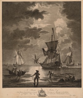 A View of the Sea by Moonlight. Thomas Major (British, 1714-1799). Engraving