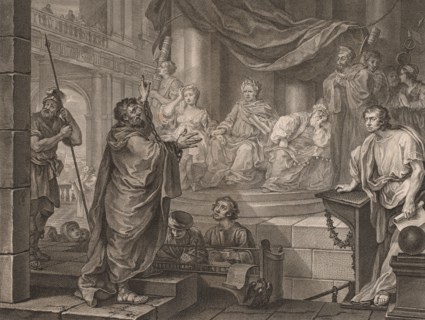 Paul before Félix (Large Plate), 1752. William Hogarth (British, 1697-1764). Engraving