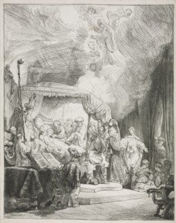 Death of the Virgin, 1639. Rembrandt van Rijn (Dutch, 1606-1669). Etching and drypoint