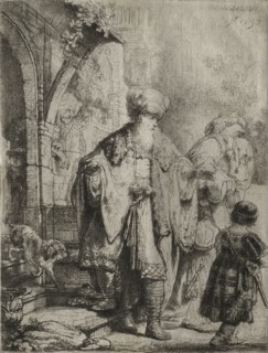 Abraham Casting out Hagar and Ishmael, 1637. Rembrandt van Rijn (Dutch, 1606-1669). Etching and
