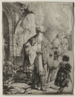 Abraham Casting out Hagar and Ishmael, 1637. Rembrandt van Rijn (Dutch, 1606-1669). Etching and