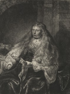 The Great Jewish Bride, 1634. Rembrandt van Rijn (Dutch, 1606-1669). Etching with drypoint and