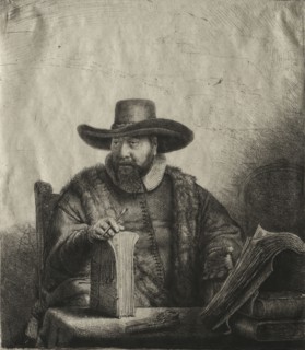 Cornelis Claesz Anslo, Mennonite Preacher, 1641. Rembrandt van Rijn (Dutch, 1606-1669). Etching and