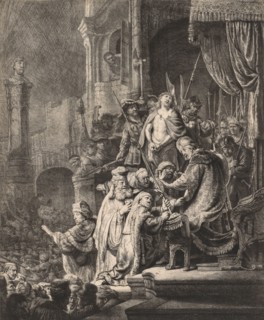 Christ Before Pilate: Large Plate, 1636. Rembrandt van Rijn (Dutch, 1606-1669). Etching and