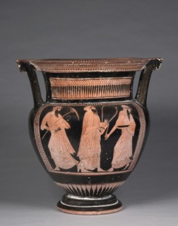 Column Krater, c. 470-460 BC. Attributed to Pig Painter (Greek). Red-figure terracotta; diameter: