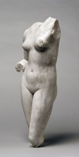 Torso of Venus, 1-200. Roman, 1st-2nd Century. Marble; overall: 64.2 cm (25 1/4 in.); with base: 78