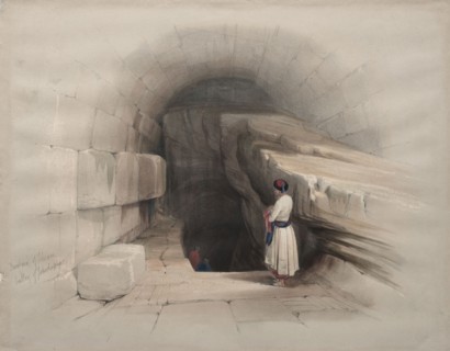 Fountain of Siloam, Valley of Jehoshaphat, 1839. David Roberts (British, 1796-1864). Color