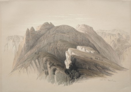 Gebil Hor.  Mount Hor, from the Cliffs Encircling Petra, 1839. David Roberts (British, 1796-1864).