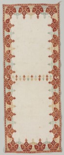 Pillow Cover, 1700s. Greece, Cyclades Islands, Amorgos, 18th century. Embroidery: silk on linen
