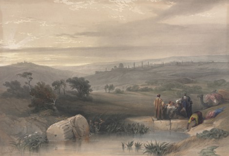 Jerusalem from the North, 1839. David Roberts (British, 1796-1864). Color lithograph