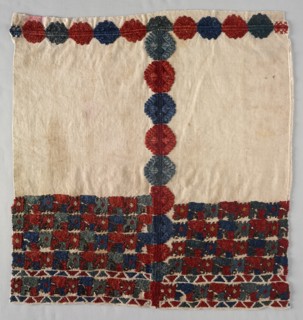 Sleeve, 1700s. Greece, Dodecanese Islands, 18th century. Embroidery: silk on cotton tabby ground;