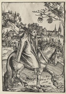A Boy on Horseback, 1506. Lucas Cranach (German, 1472-1553). Woodcut