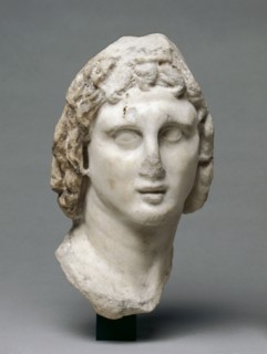 Head of Alexander the Great, 3rd Century BC. Greece, Alexandria, Hellenistic. Marble; overall: 26.5