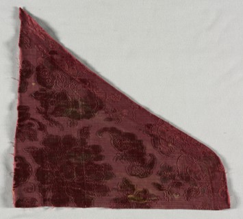 Silk Fragment, 1700s. China, 18th century. Velvet (cut and voided); overall: 34.3 x 31.8 cm (13 1/2
