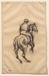 The Jockey, c. 1885-1900. Edgar Degas (French, 1834-1917). Charcoal; sheet: 48.5 x 31.2 cm (19 1/8